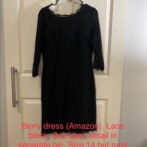 Black lace dress size 14